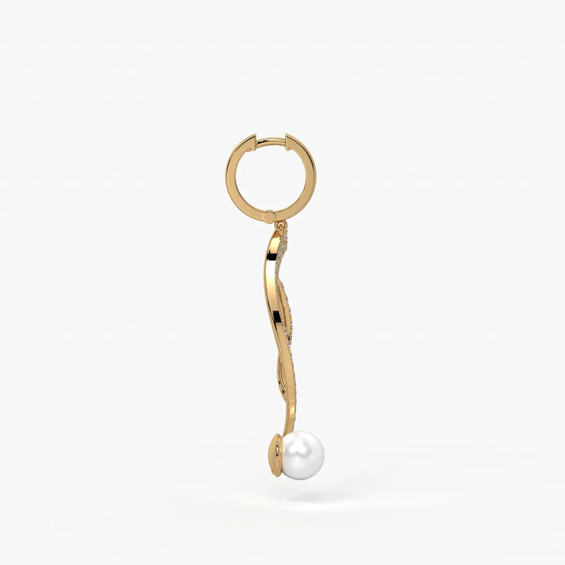 Lumivine Pearl Twist Drop Earrings