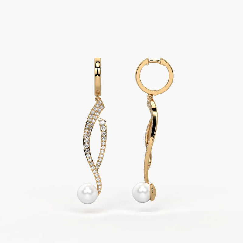 Lumivine Pearl Twist Drop Earrings