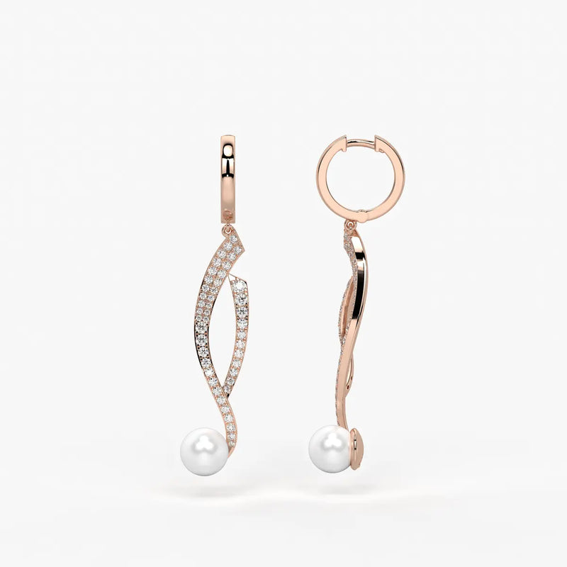 Lumivine Pearl Twist Drop Earrings