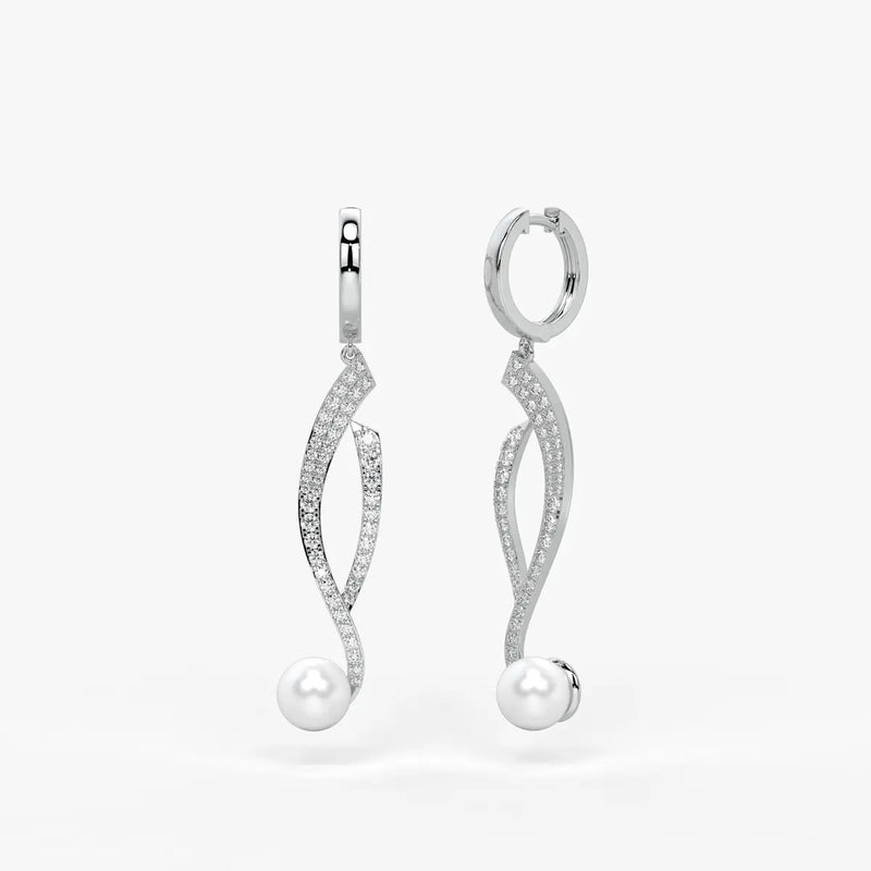Lumivine Pearl Twist Drop Earrings