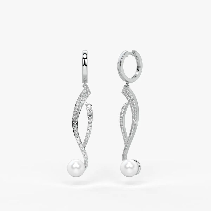 Lumivine Pearl Twist Drop Earrings