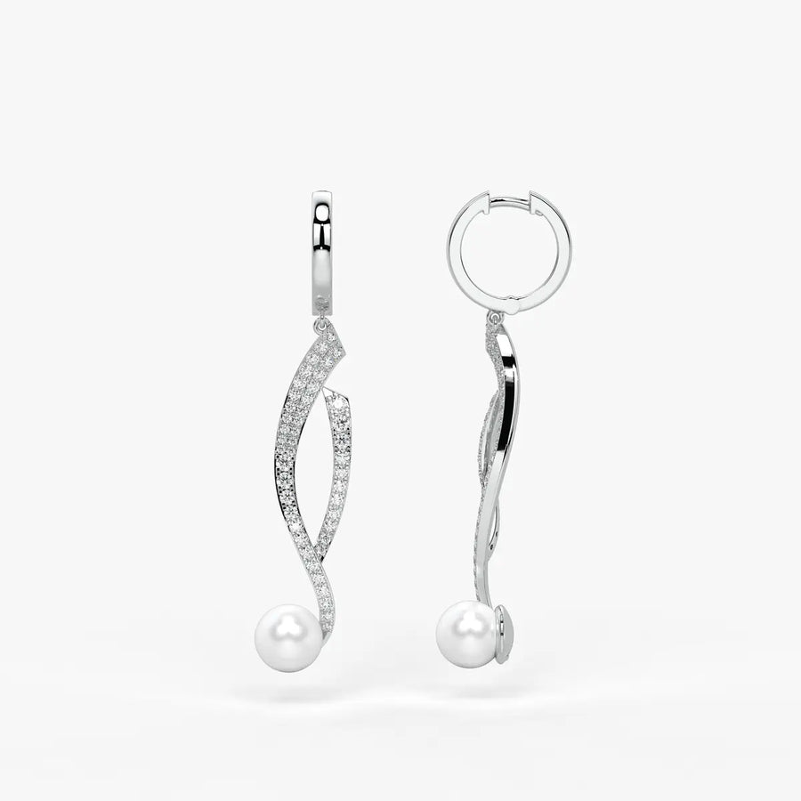 Lumivine Pearl Twist Drop Earrings