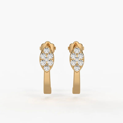Zephora Spark Arc Diamond Hoop Earrings