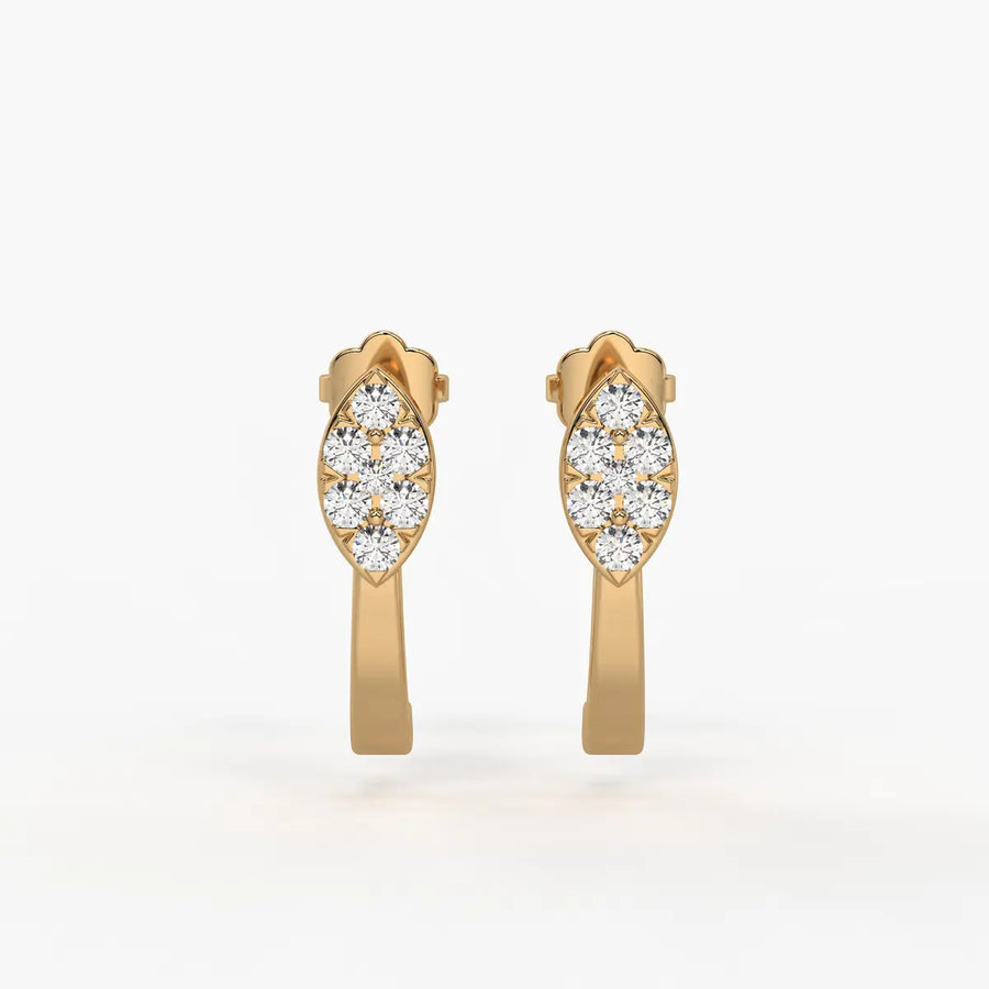 Zephora Spark Arc Diamond Hoop Earrings