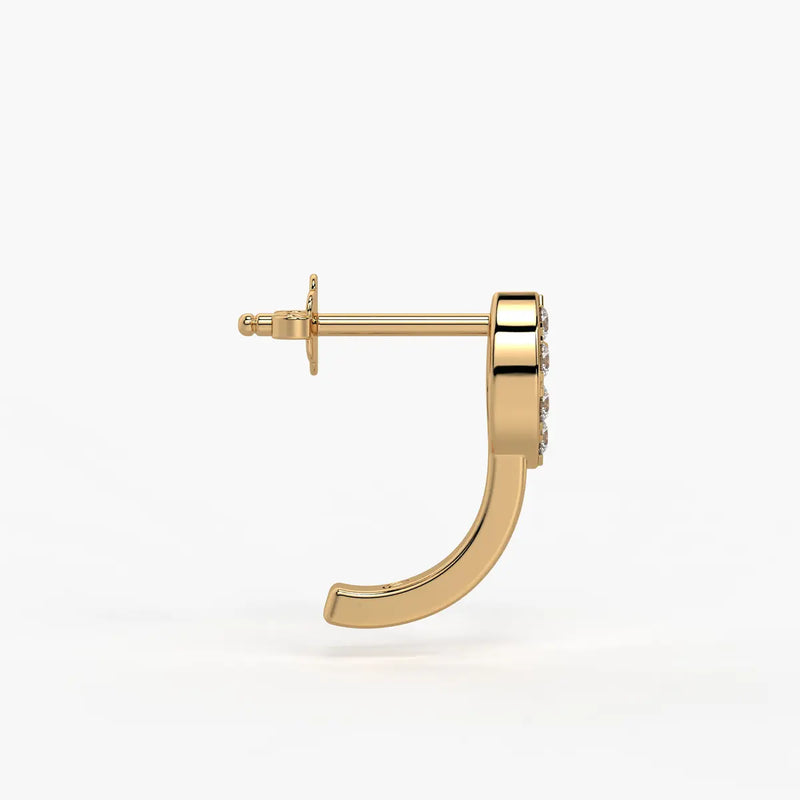 Zephora Spark Arc Diamond Hoop Earrings