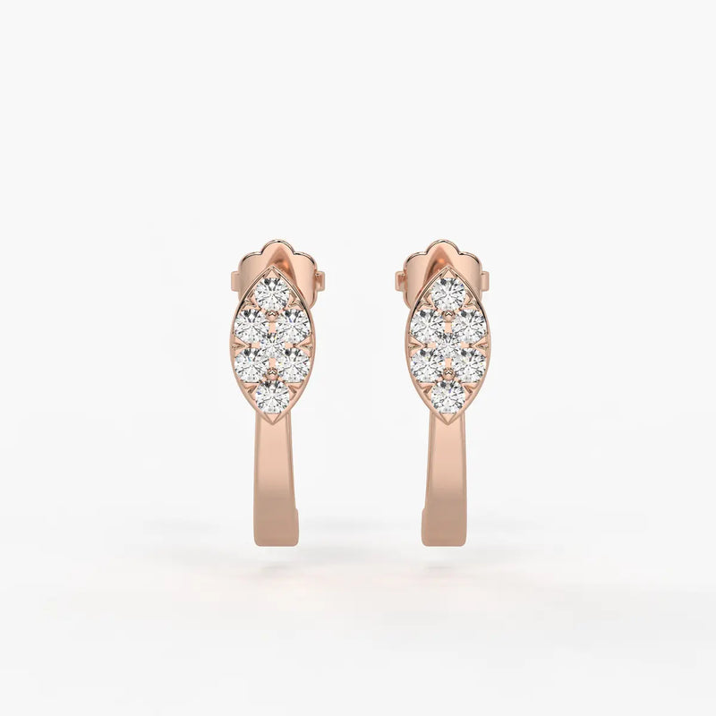 Zephora Spark Arc Diamond Hoop Earrings