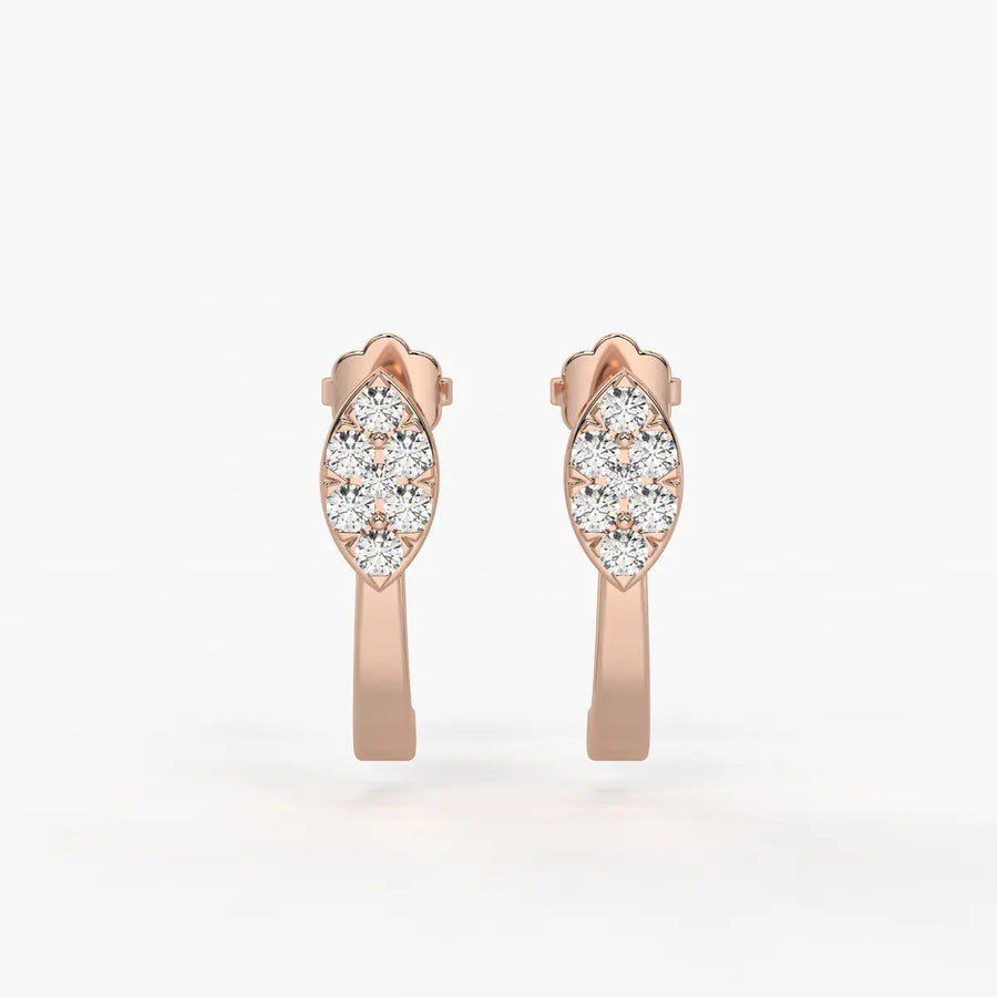 Zephora Spark Arc Diamond Hoop Earrings