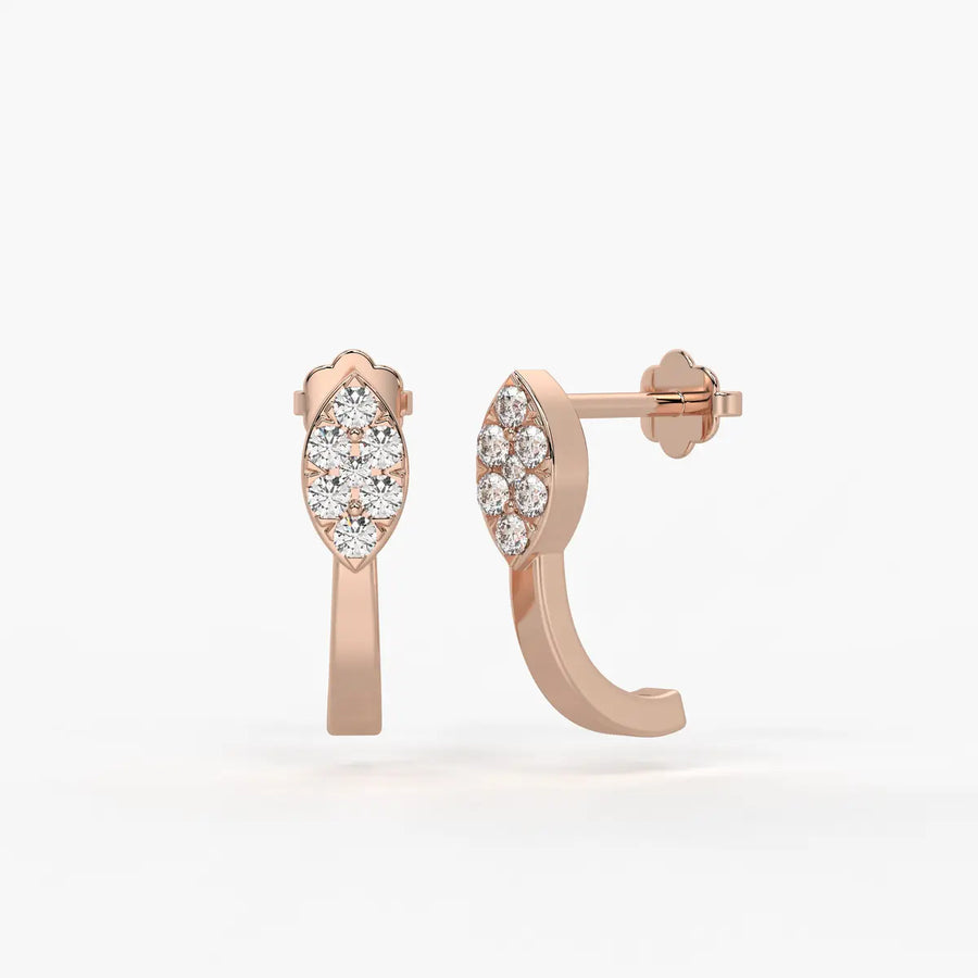 Zephora Spark Arc Diamond Hoop Earrings
