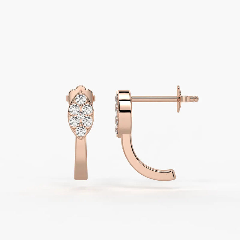 Zephora Spark Arc Diamond Hoop Earrings