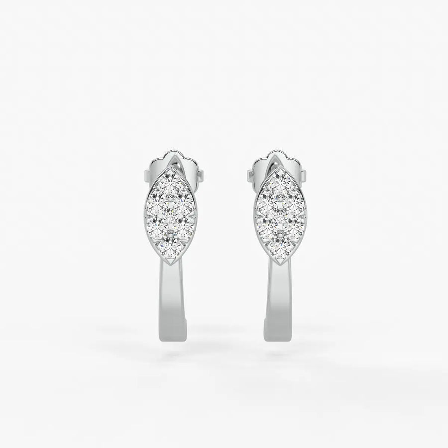 Zephora Spark Arc Diamond Hoop Earrings