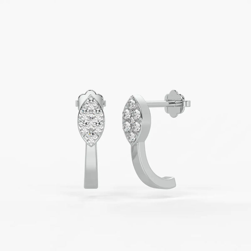 Zephora Spark Arc Diamond Hoop Earrings