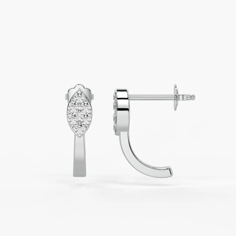 Zephora Spark Arc Diamond Hoop Earrings