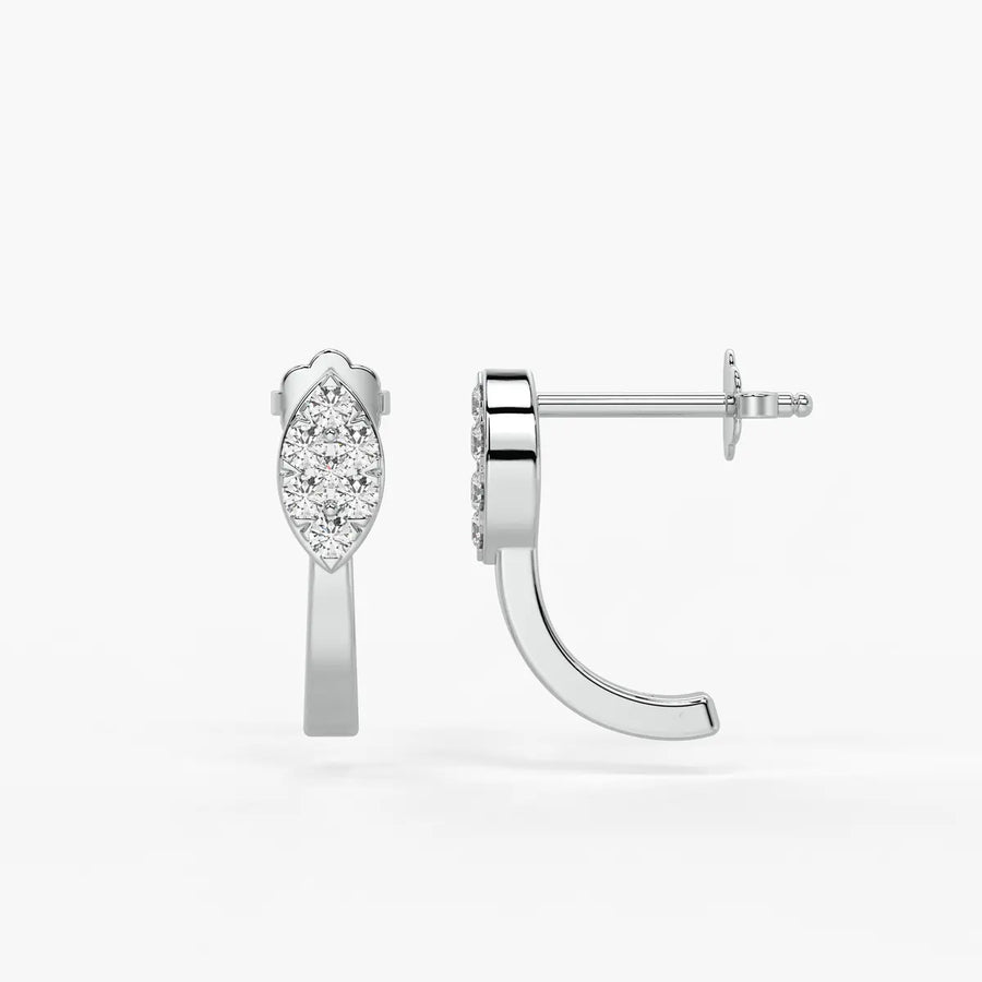 Zephora Spark Arc Diamond Hoop Earrings
