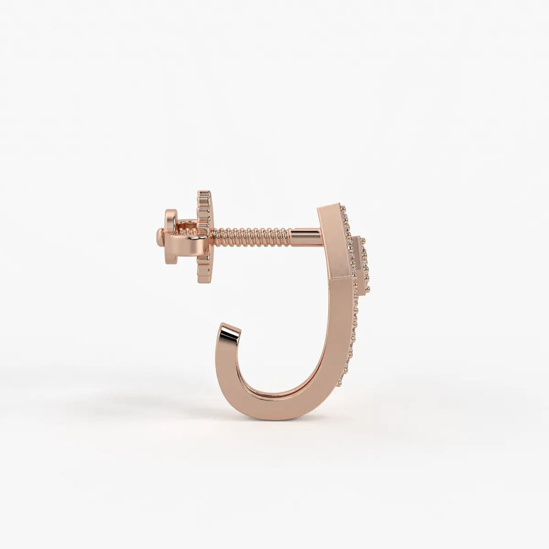 Kitevera Round Diamond Geometric Earrings