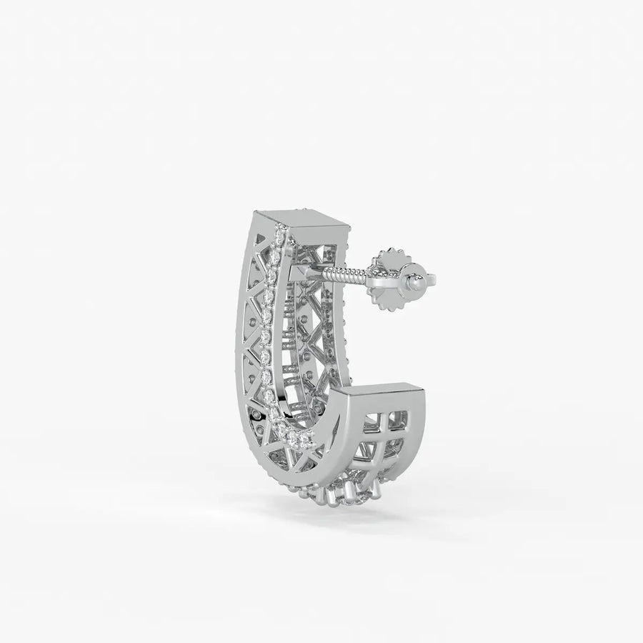 Trielle Cascade Round Diamond Earrings