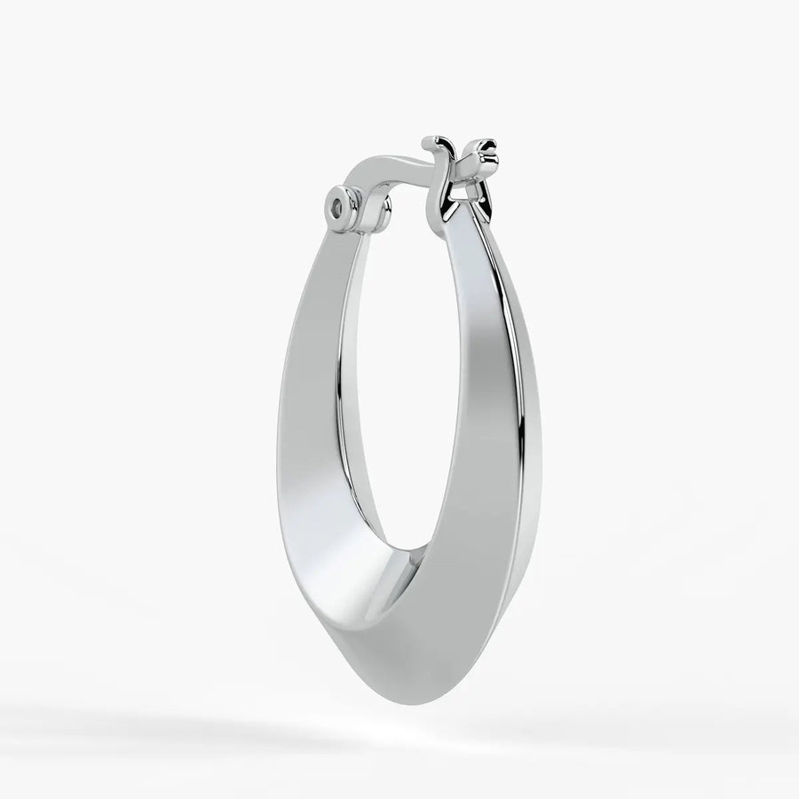 Tapered Oval Hoop Earrings