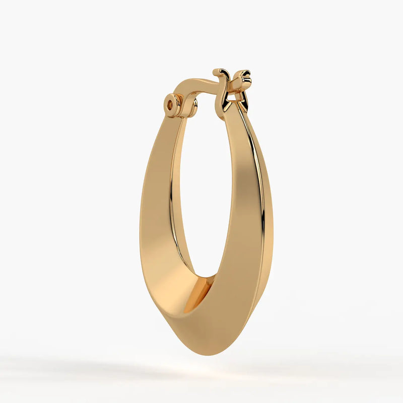 Tapered Oval Hoop Earrings