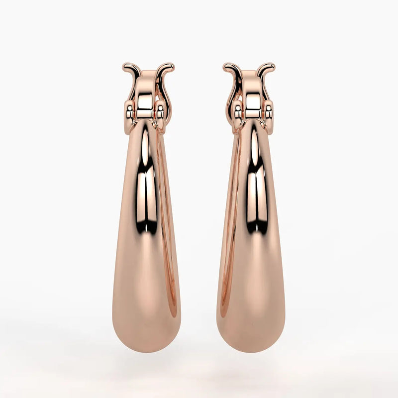 Rounded Crescent Hoop Earrings