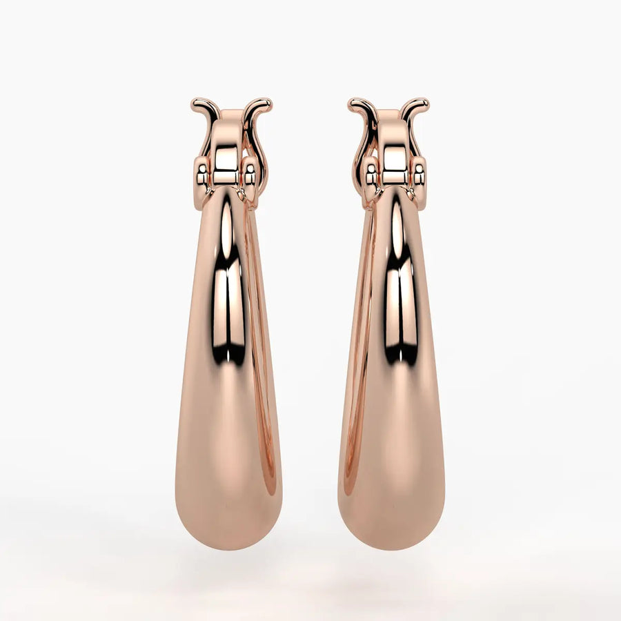 Rounded Crescent Hoop Earrings