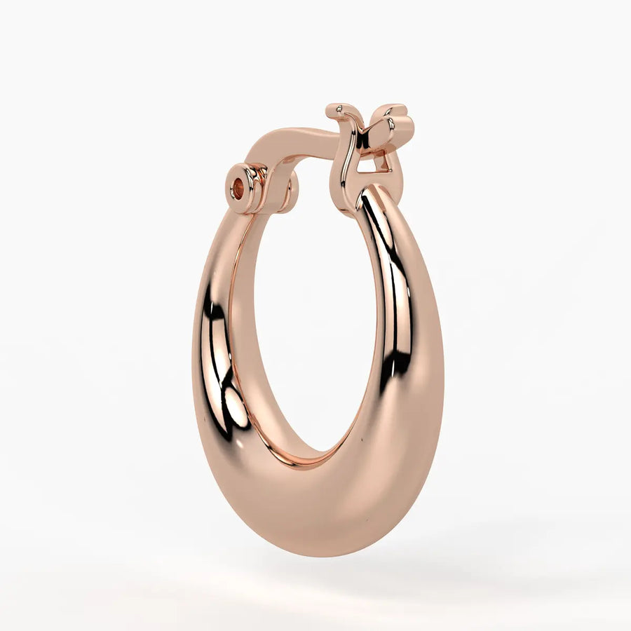 Rounded Crescent Hoop Earrings