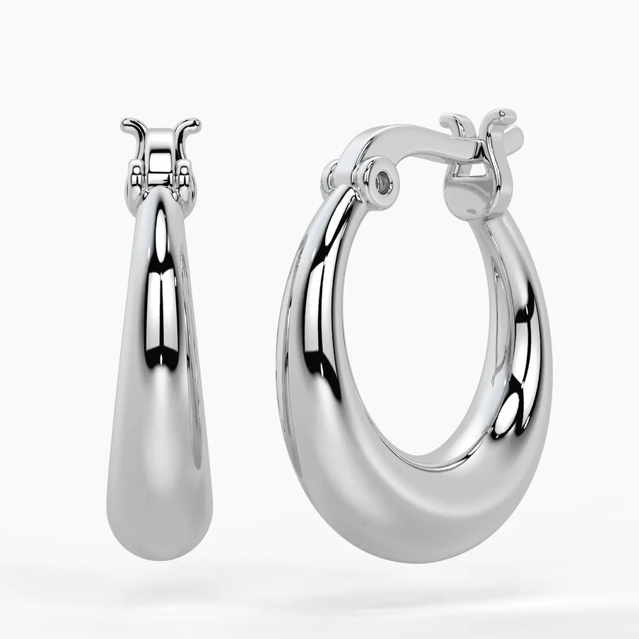 Rounded Crescent Hoop Earrings