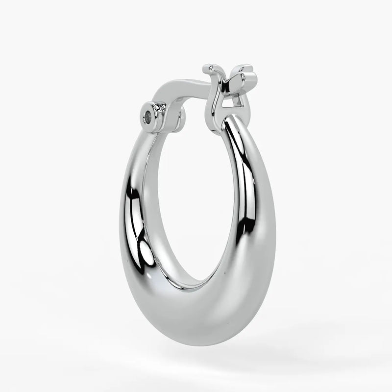 Rounded Crescent Hoop Earrings
