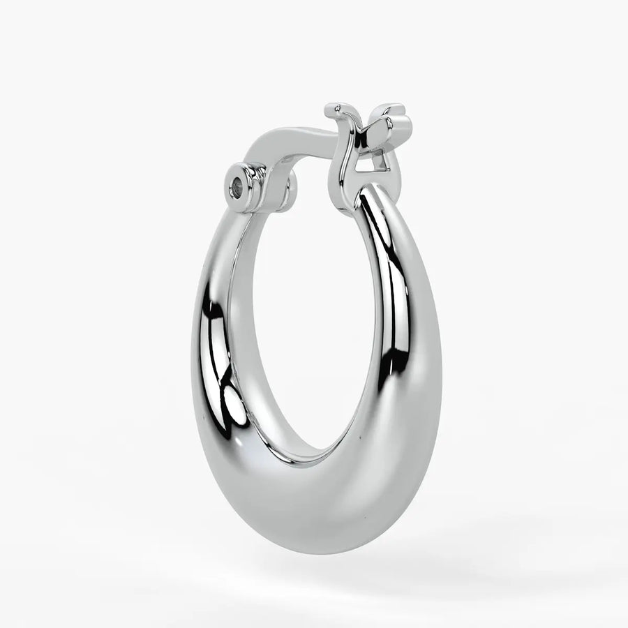 Rounded Crescent Hoop Earrings