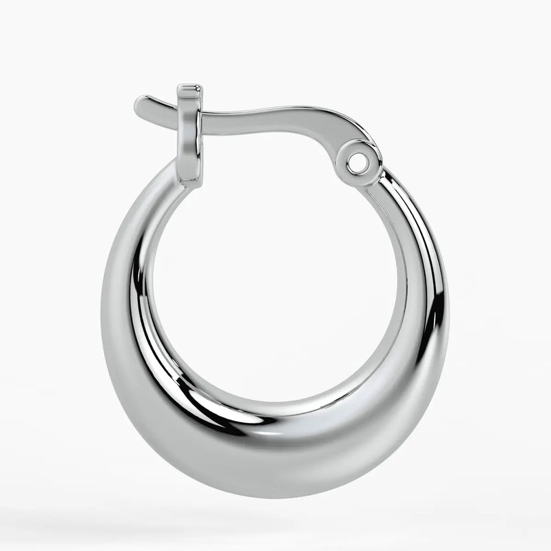 Rounded Crescent Hoop Earrings