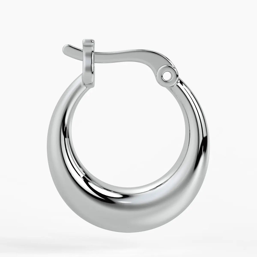 Rounded Crescent Hoop Earrings