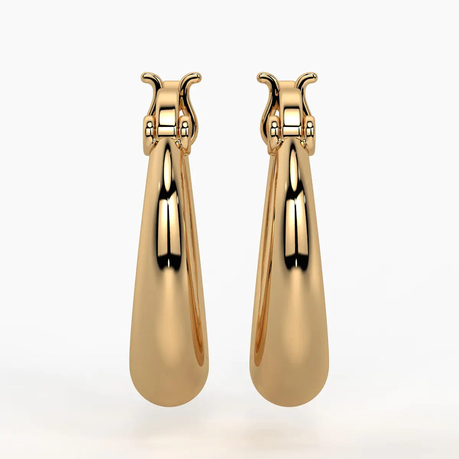 Rounded Crescent Hoop Earrings