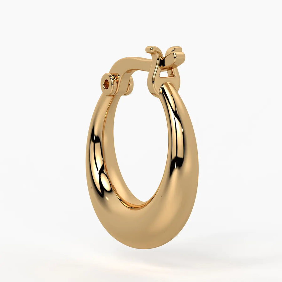 Rounded Crescent Hoop Earrings