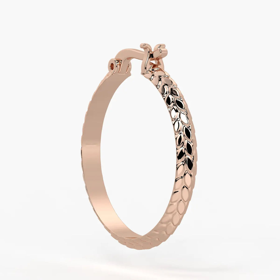 Scale Texture Hoop Earrings