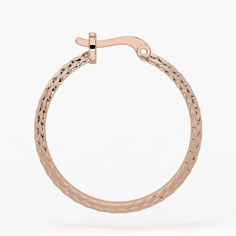 Scale Texture Hoop Earrings