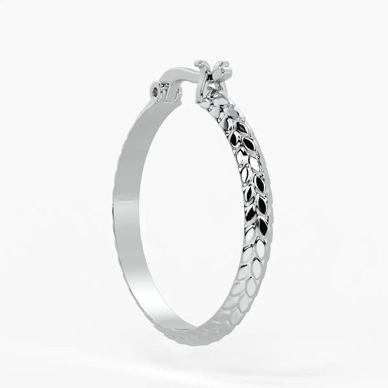 Scale Texture Hoop Earrings