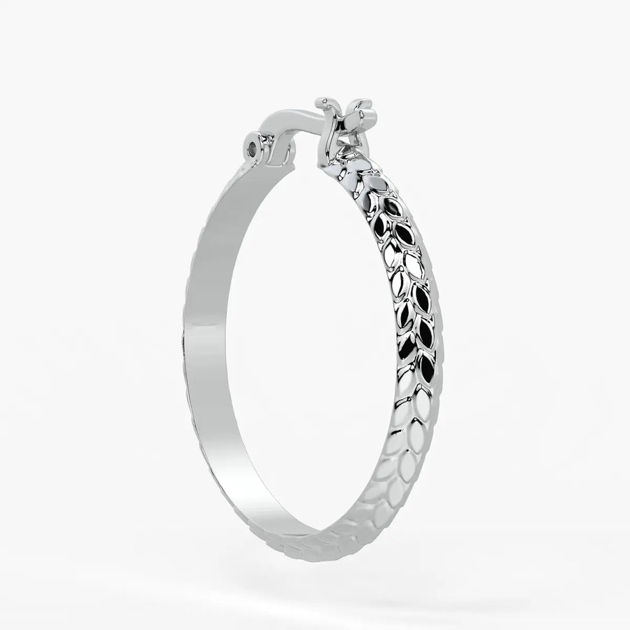 Scale Texture Hoop Earrings
