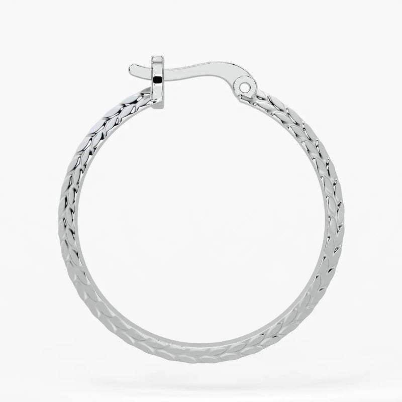 Scale Texture Hoop Earrings