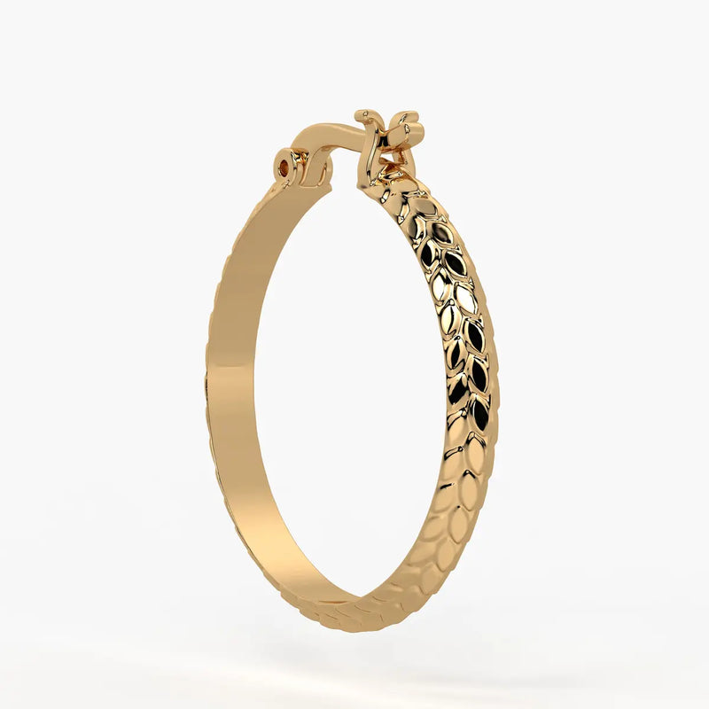 Scale Texture Hoop Earrings