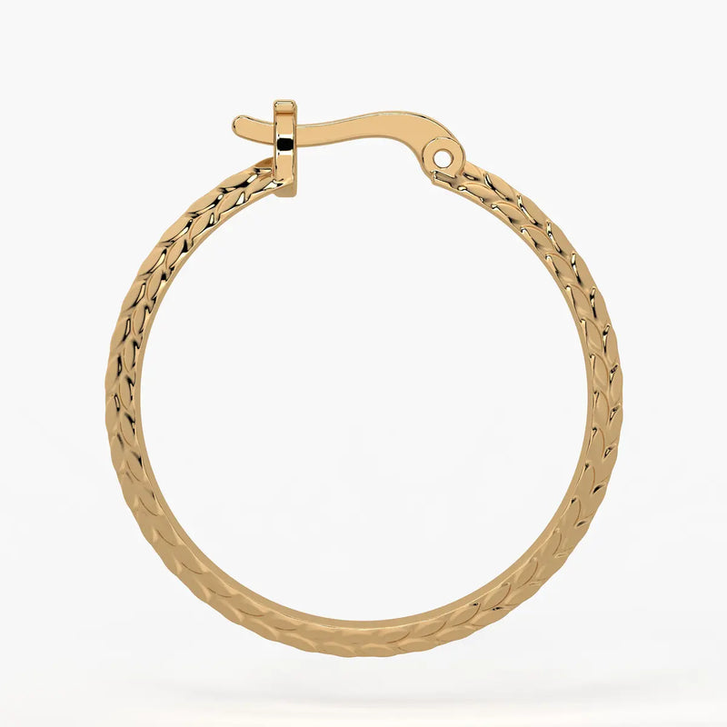 Scale Texture Hoop Earrings