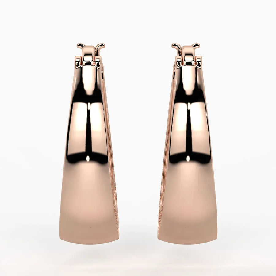 Hammer Curve Hoop Earrings