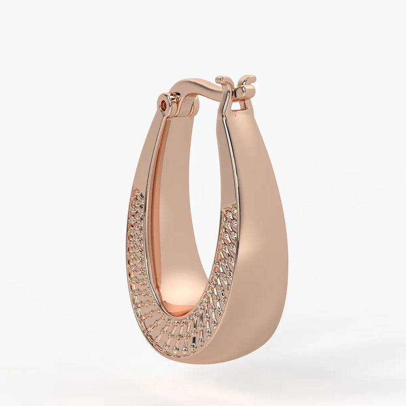 Hammer Curve Hoop Earrings