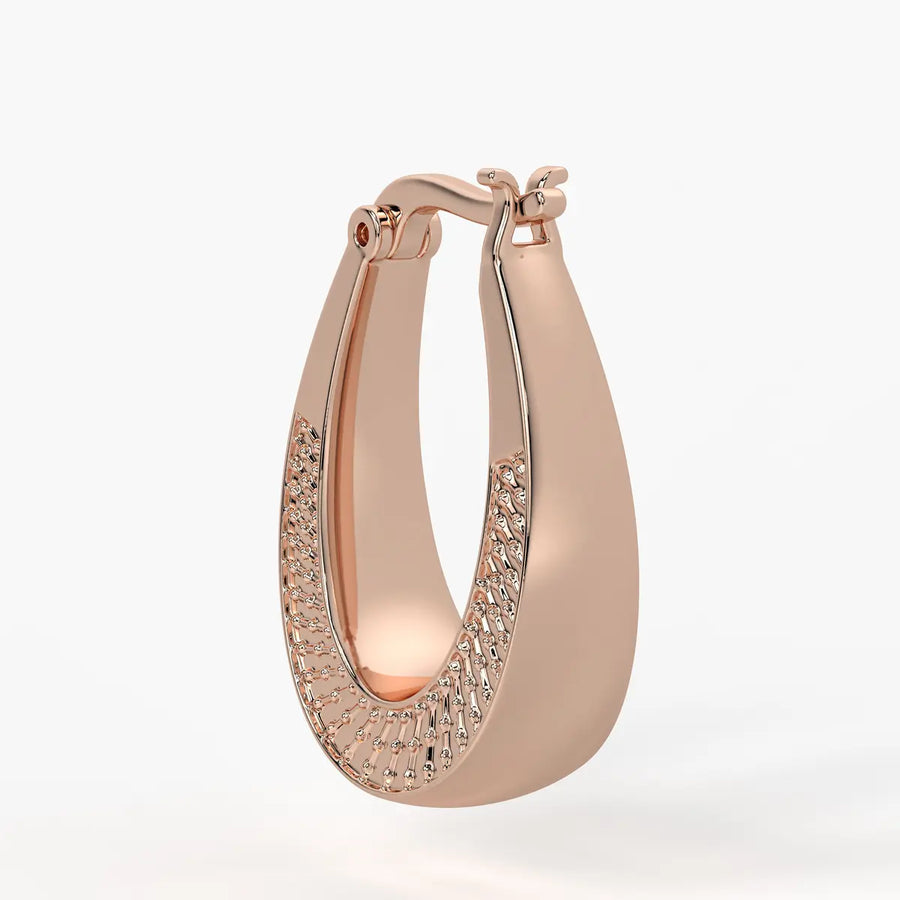 Hammer Curve Hoop Earrings