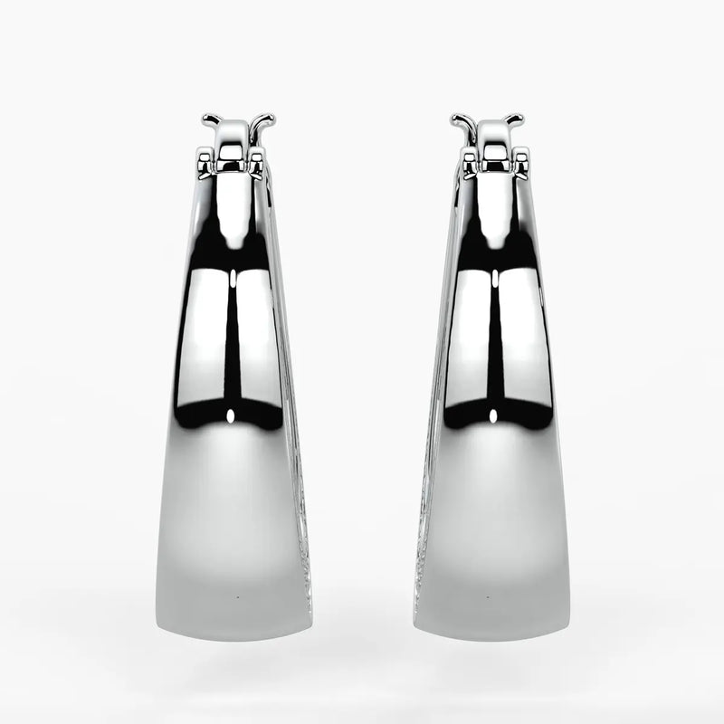 Hammer Curve Hoop Earrings