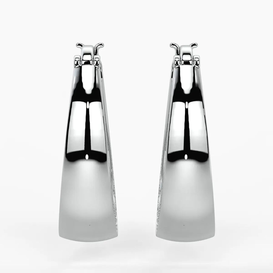 Hammer Curve Hoop Earrings