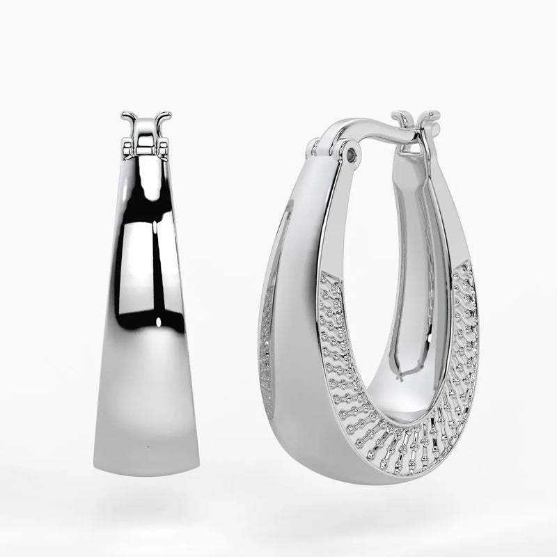 Hammer Curve Hoop Earrings