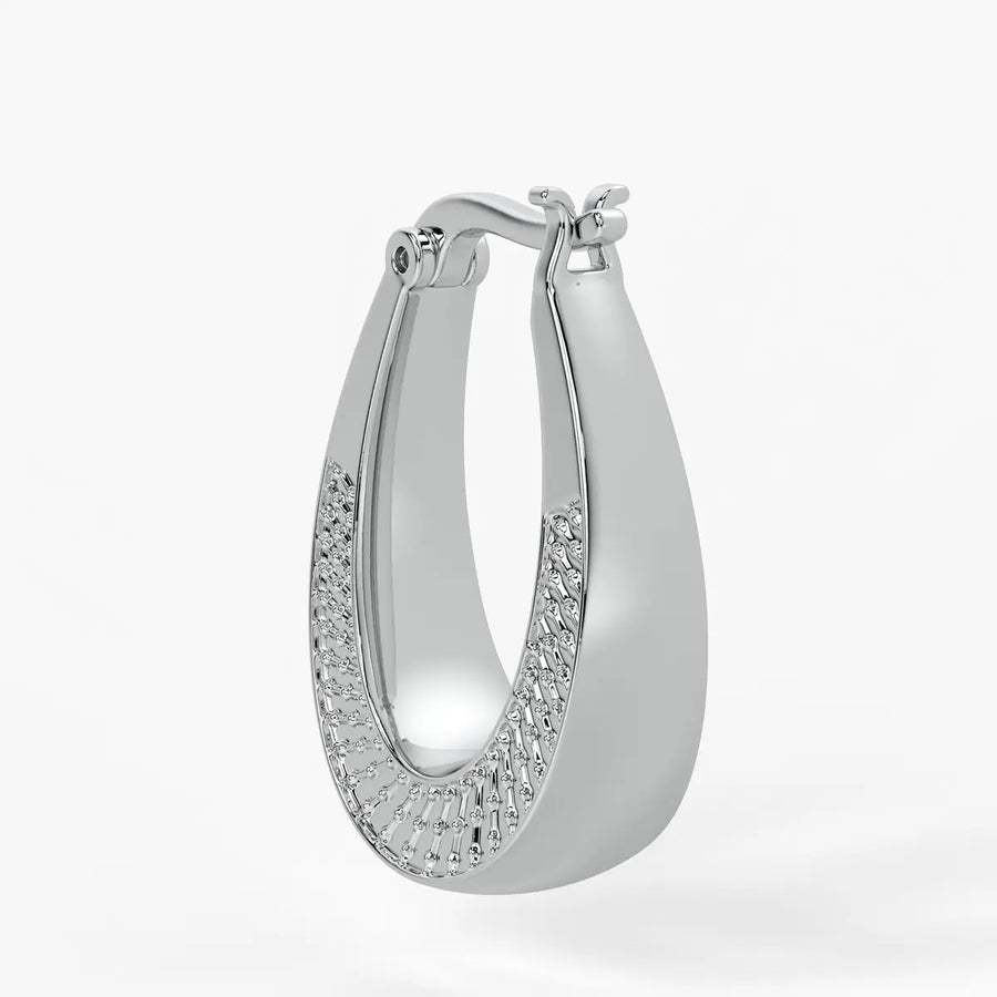Hammer Curve Hoop Earrings