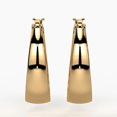 Hammer Curve Hoop Earrings