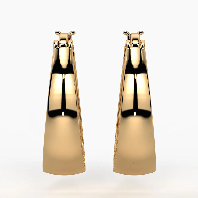 Hammer Curve Hoop Earrings