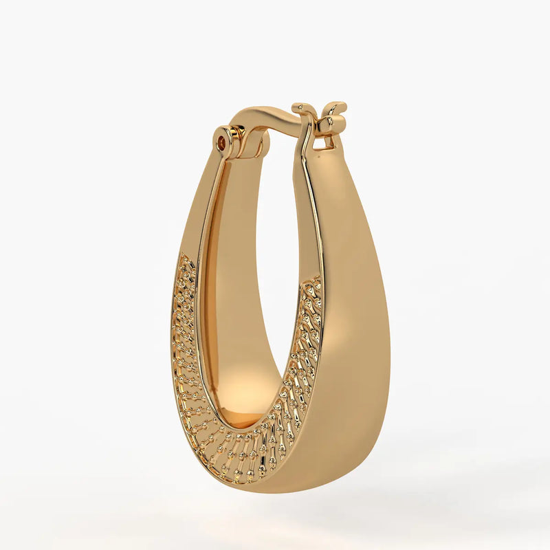 Hammer Curve Hoop Earrings