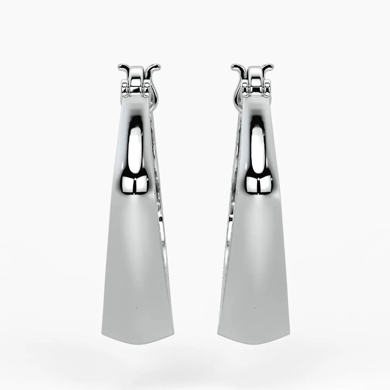 Textured Teardrop Hoop Earrings