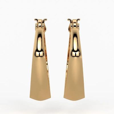 Textured Teardrop Hoop Earrings